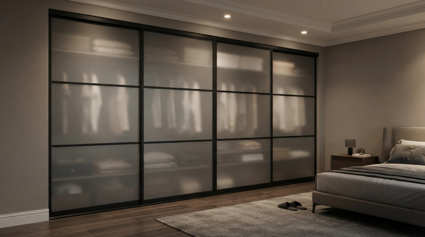 Обувной шкаф под лестницей в Тверском районе — в чёрном профиле, деталь конструкции
